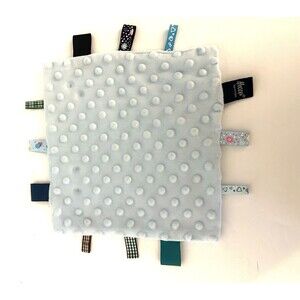 Heccei Lovey Security Blanket with Ribbon Tags Light Blue Toys and Joys